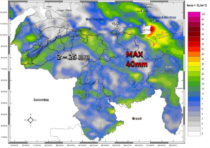 Inameh prevé un día lluvioso en varios estados de Venezuela este #11Jun