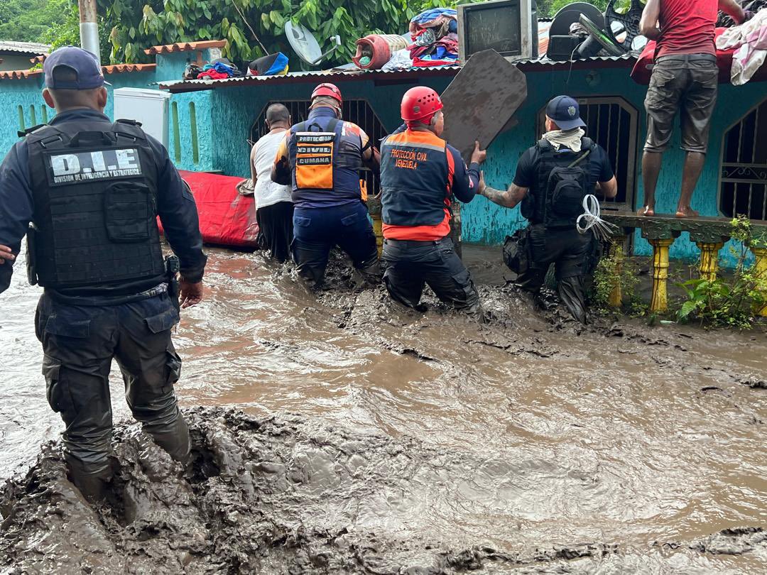 Ascendió a tres la cifra de muertes por intensas lluvias en Cumanacoa; más de mil casas afectadas